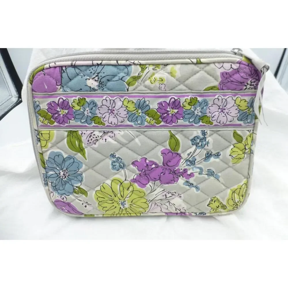 VERA BRADLEY Tablet Case Quilted Floral Green Gray Purple Padded Cover10x7 C5